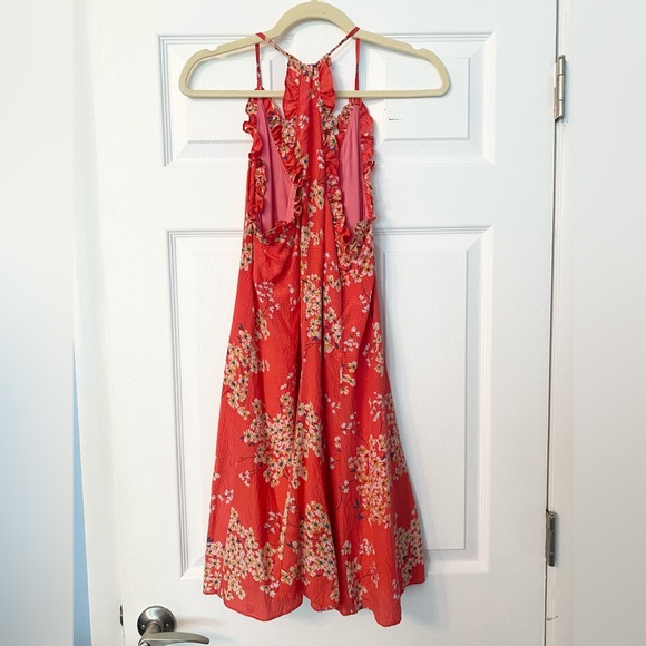 Rebecca Taylor Floral Red Sleeveless Dress - Picture 3 of 4